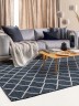 Mood MO 05 Indigo White İskandinav Desenli Kaydırmaz Dokuma Kilim